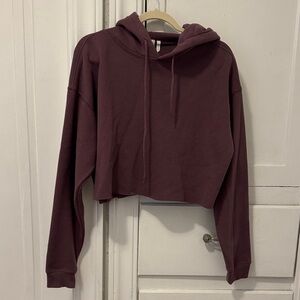 Urban Outfitters Maroon Cropped Hoodie